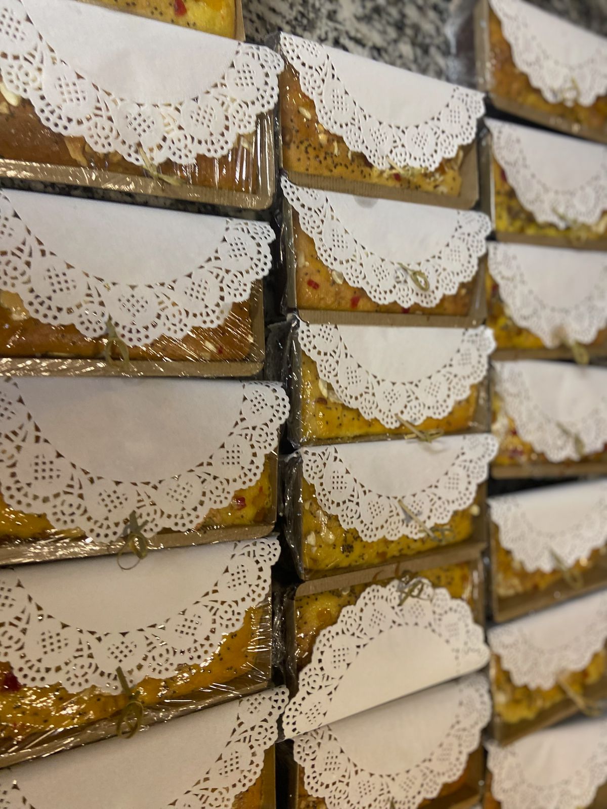 Packaged bakery hampers